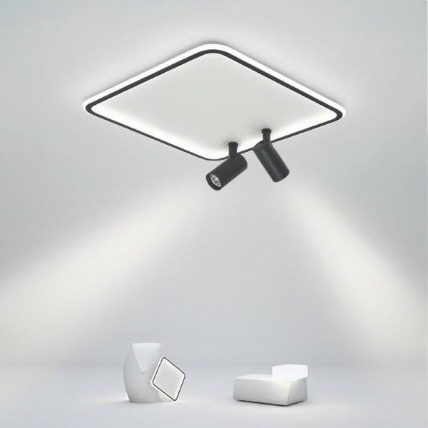 Black Square Industrial Flush Mount Spotlight - Image 2