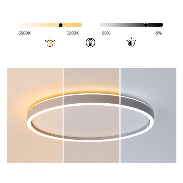 Modern Circle Halo Shaped Flush Mount Llight Bedroom Ceiling Lights - Image 7