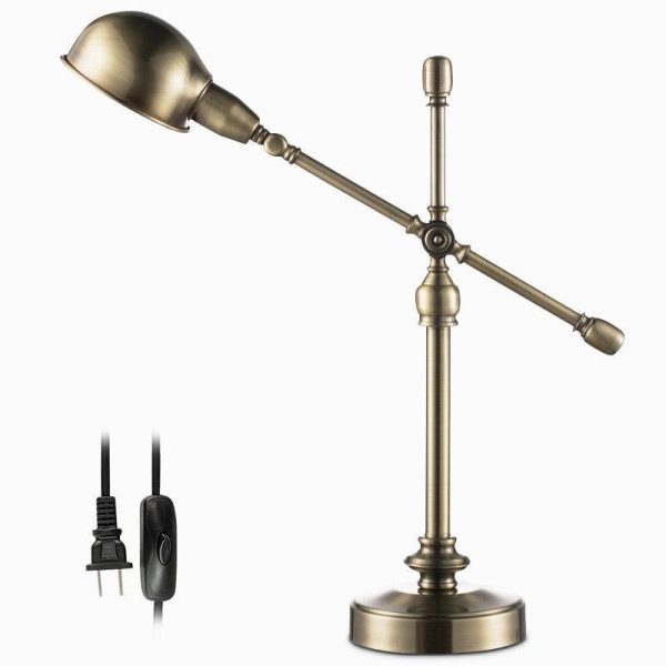 Vintage Metallic Dome Adjustable Desk Lamp with Flexible Arm for Study and Office - Image 5