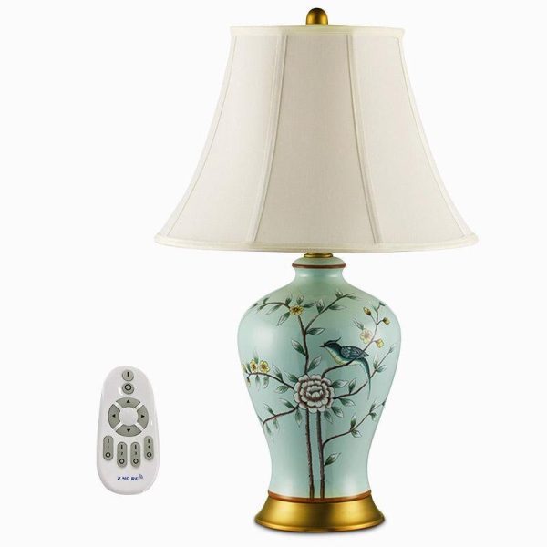 23 inch Oriental Vivid Branches and Birds Porcelain Table Lamp - Image 6
