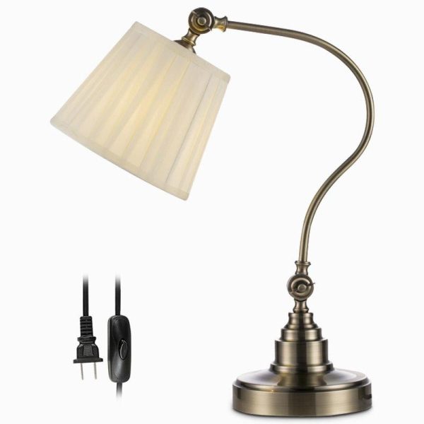 Industrial Empire-Style Metal Desk Lamp with Curved Arm and Adjustable Lighting - Image 8
