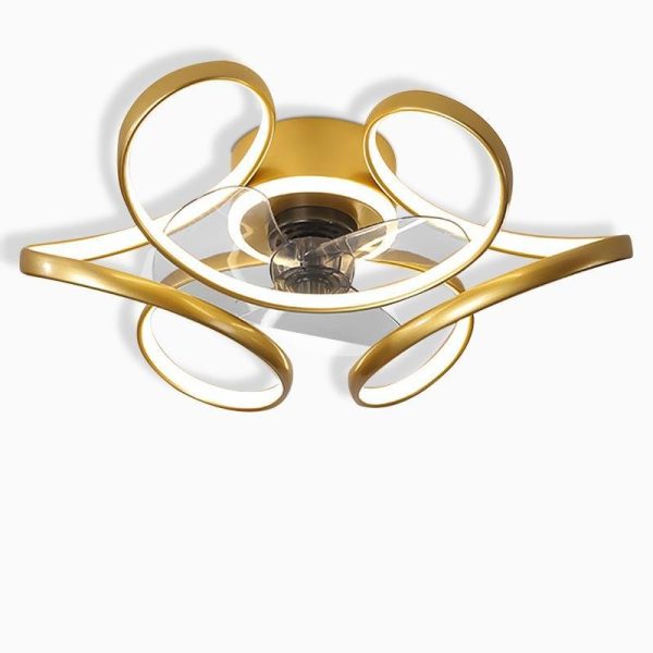 18" Flower Shaped Modern Ceiling Fans Light with Remote Chandelier with Fan - Image 10