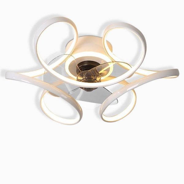 18" Flower Shaped Modern Ceiling Fans Light with Remote Chandelier with Fan - Image 11