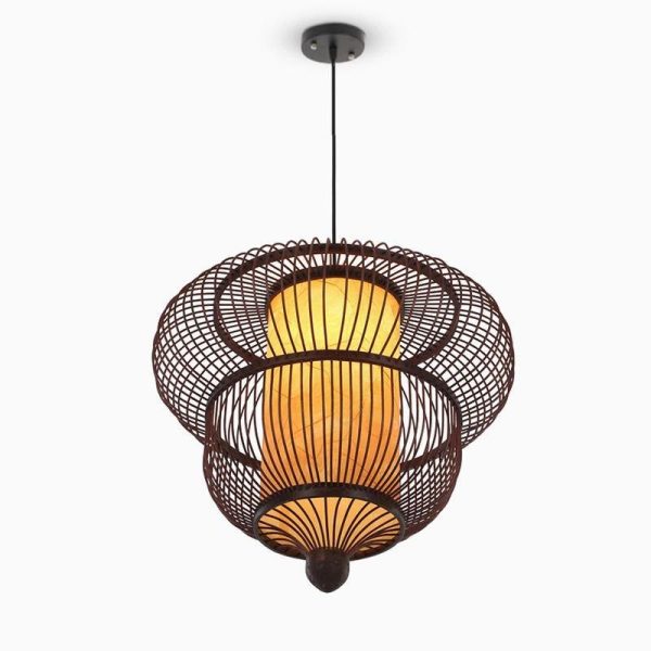 2-Tiers Bubble Dark Brown Moroccan Pendant Light with a Large Central Light - Image 6