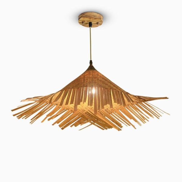 Caribbean Infused Bamboo Woven Pendant Light Burlywood Kitchen Lighting - Image 8