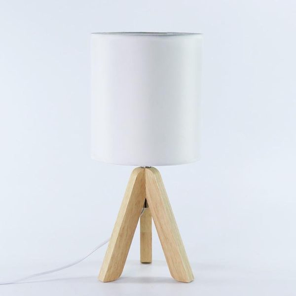 15 inch Wood Modern Tripod Table Lamp - Image 10