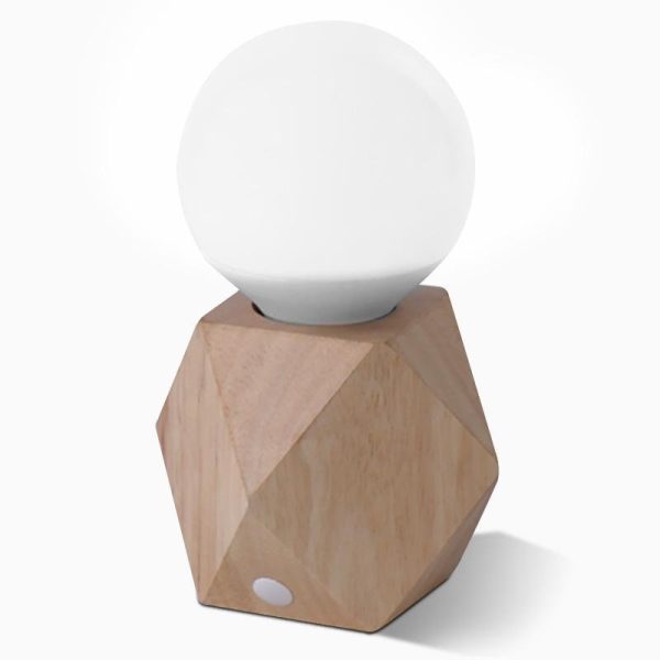 Handy Nordic Geometric Wooden Base Touch Mini Table Lamp - Image 9