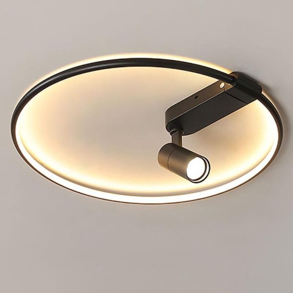 16'' Round Dimmable Adjustable Flush Mount Light with Spotlights Track Lights - Image 5
