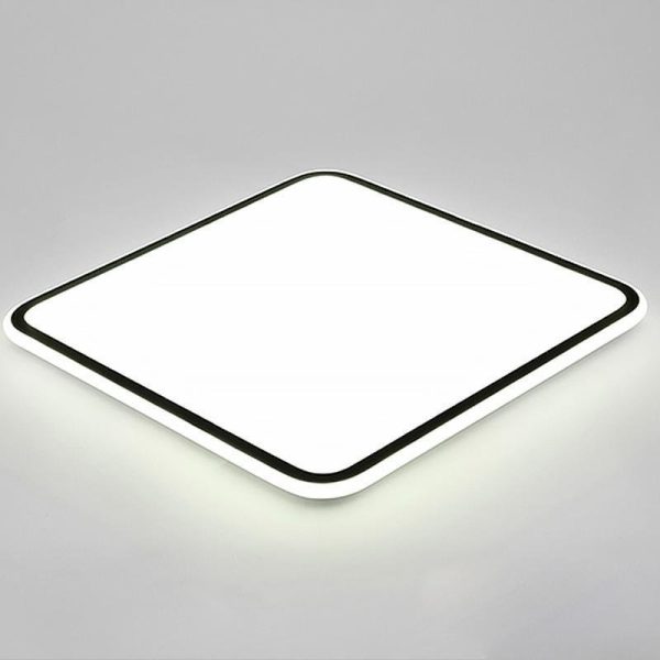 30'' Modern Square Black Frame LED Flush Mount Lights Dimmable Ceiling Lights - Image 7