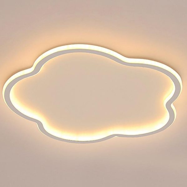 Could Shaped White Black Flush Mount Light for Restaurant Study Bedroom - Image 8