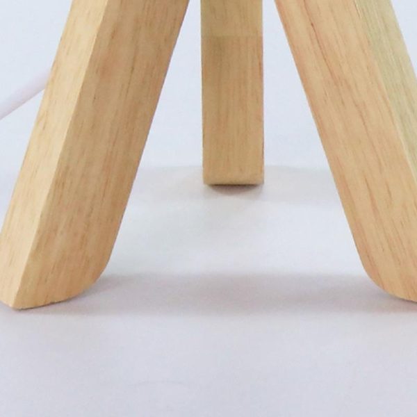 15 inch Wood Modern Tripod Table Lamp - Image 11