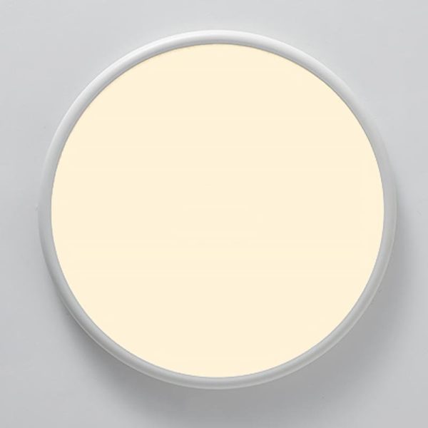 16'' Modern LED Geometric Circle Black Flush Mount Ceiling Lights with Black White Edge - Image 12