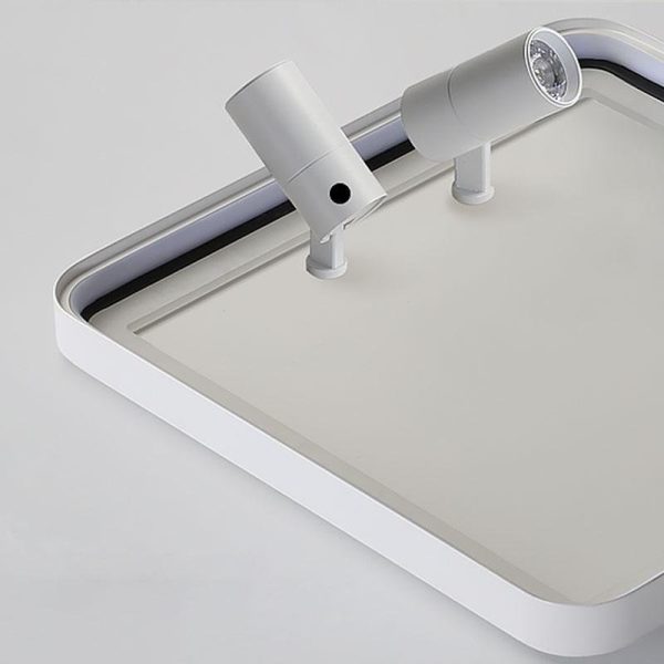 16'' Square Dimmable Flush Mount LED Lights with 2 Adjustable Spotlights Track Lights - Image 13