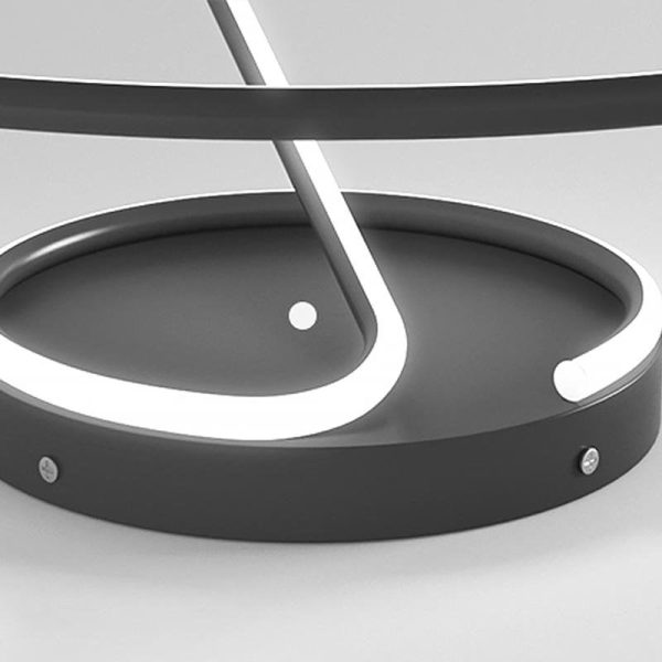 16 inch Sleek Wire-inspired Circular Modern LED Semi Flush Mount Ceiling Light - Image 13