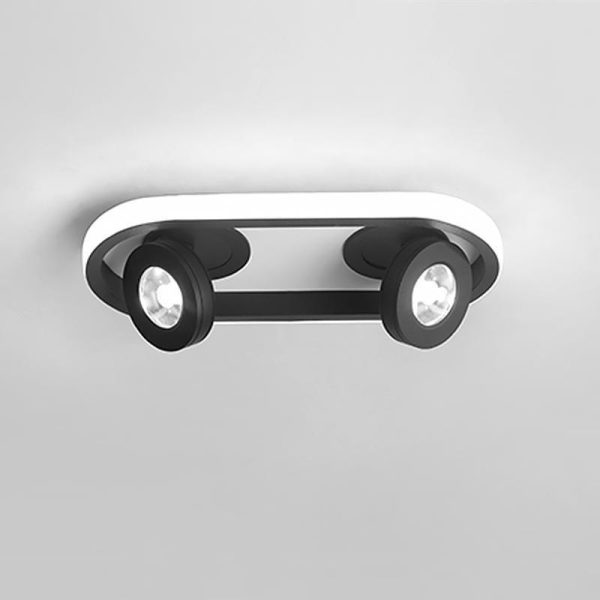 Rectangular Strip Flush Mount Kitchen Lighting Ceiling Light with Adjustable 2 Spotlight - Image 5