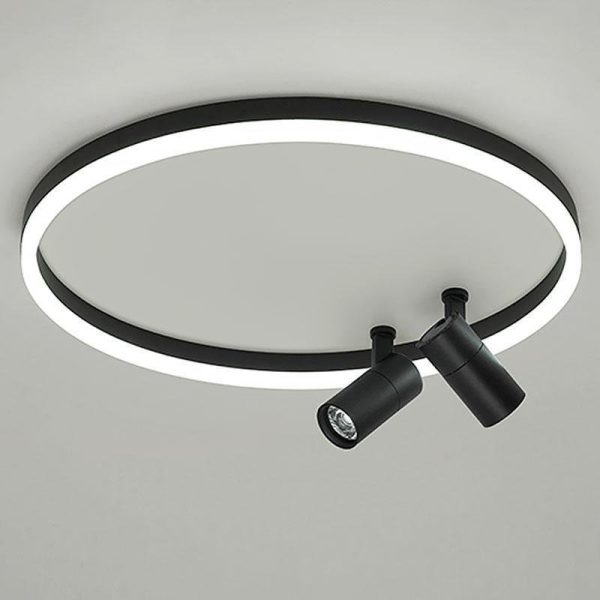 16'' Round Dimmable Adjustable Flush Mount Light with 2 Spotlights Track Lights - Image 6