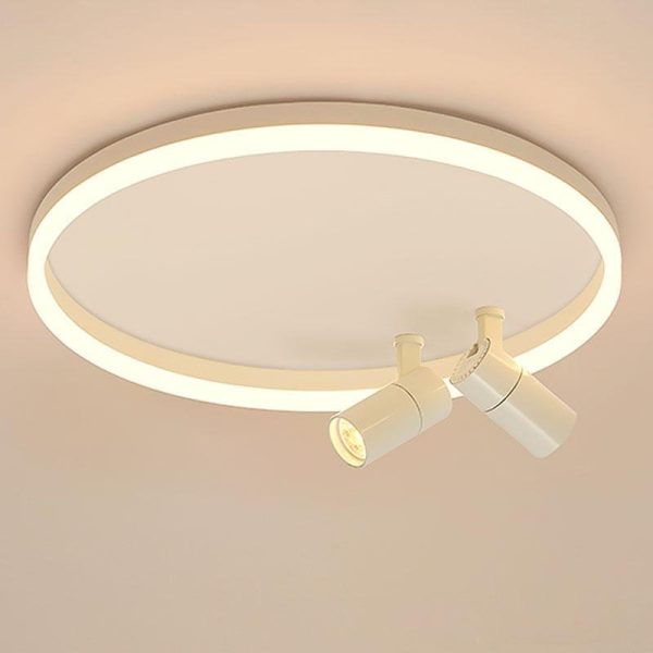 16'' Round Dimmable Adjustable Flush Mount Light with 2 Spotlights Track Lights - Image 5