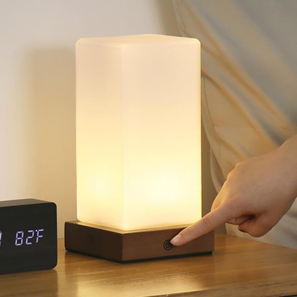 Cube Wooden Battery Operated LED Accent Kids Lamp - Image 4