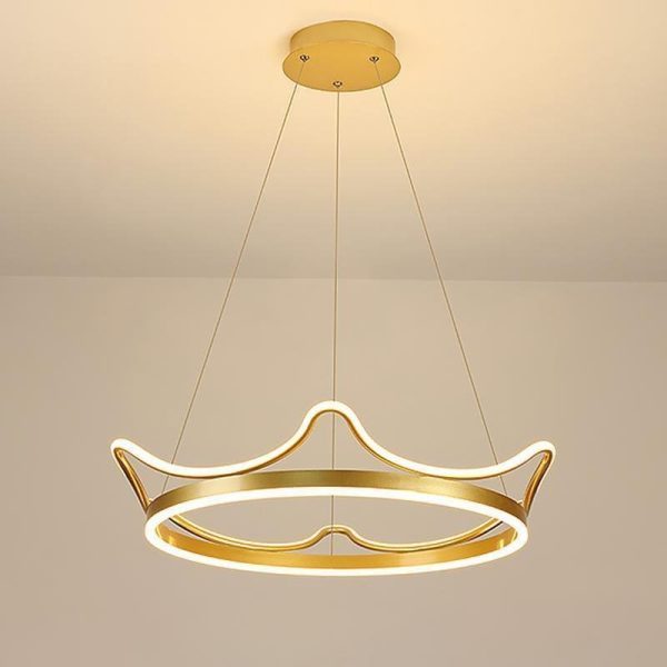 Imperial Crown Modern Chandelier Dimmable Ceiling Light with Remote - Image 8
