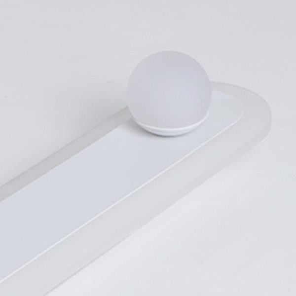 Rectangular LED Small Flush Mount Light with Spherical Bulb Spotlight - Image 5