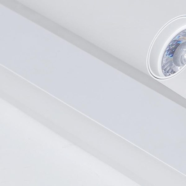 Rectangular LED Small Flush Mount Light with Spherical Bulb Spotlight - Image 6