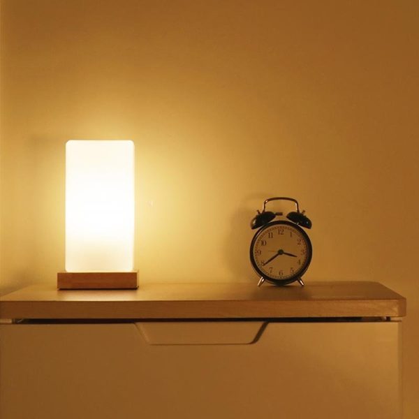 Cube Wooden Battery Operated LED Accent Kids Lamp - Image 3