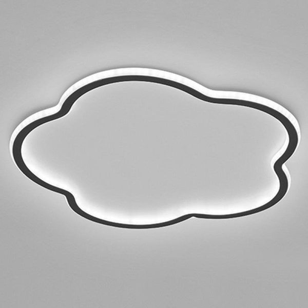 Could Shaped White Black Flush Mount Light for Restaurant Study Bedroom - Image 6