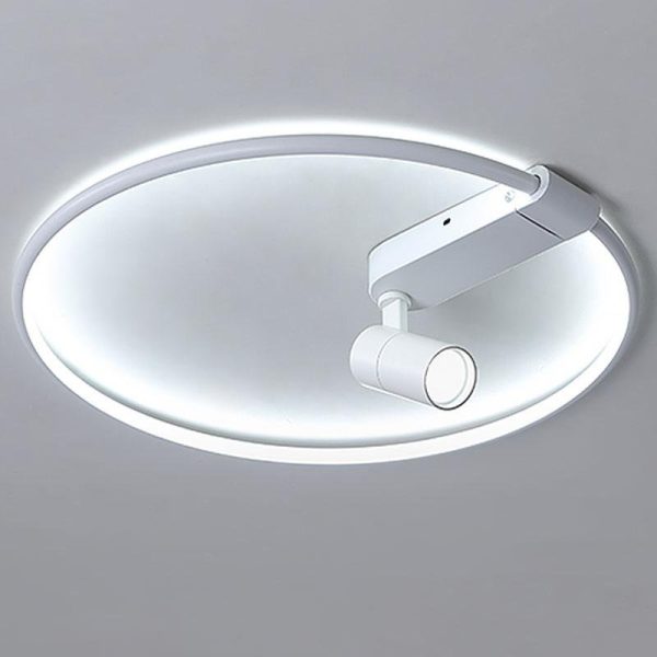 16'' Round Dimmable Adjustable Flush Mount Light with Spotlights Track Lights - Image 8