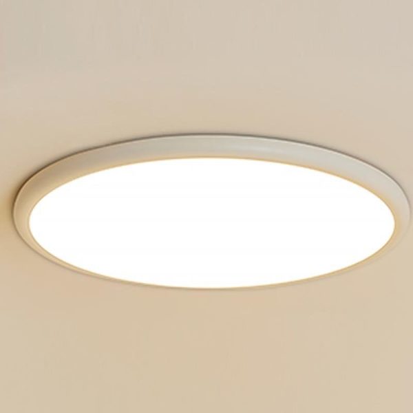 16'' Modern LED Geometric Circle Black Flush Mount Ceiling Lights with Black White Edge - Image 5