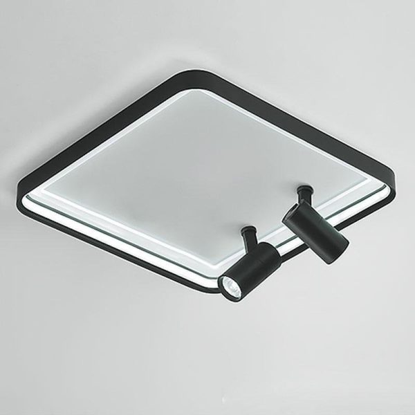 16'' Square Dimmable Flush Mount LED Lights with 2 Adjustable Spotlights Track Lights - Image 7