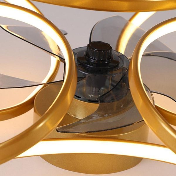 Flower LED Modern Flush Mount Ceiling Fan Lights with Remote Control - Image 11
