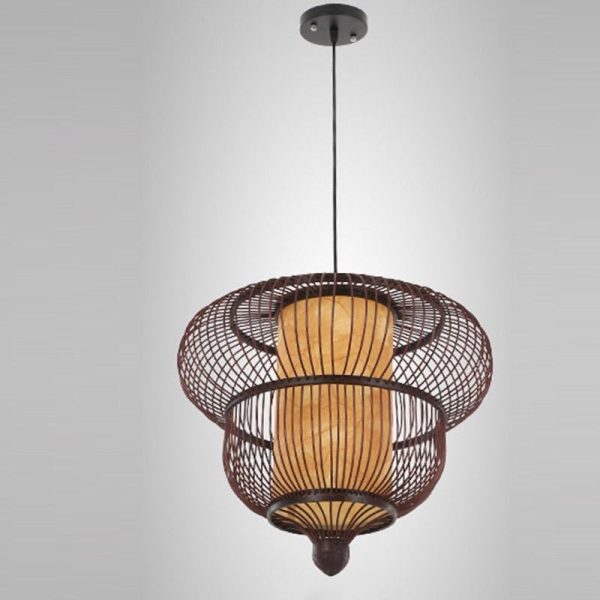 2-Tiers Bubble Dark Brown Moroccan Pendant Light with a Large Central Light - Image 5