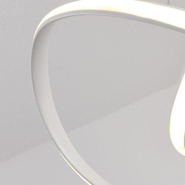 White Flush Mount Ceiling Light Cord Ribbon Adjustable Dimmable Light - Image 8