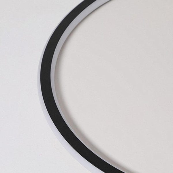 20'' Round Dimmable Black Flush Mount Ceiling Lights LED Lights with Leaf Shaped Edge - Image 8