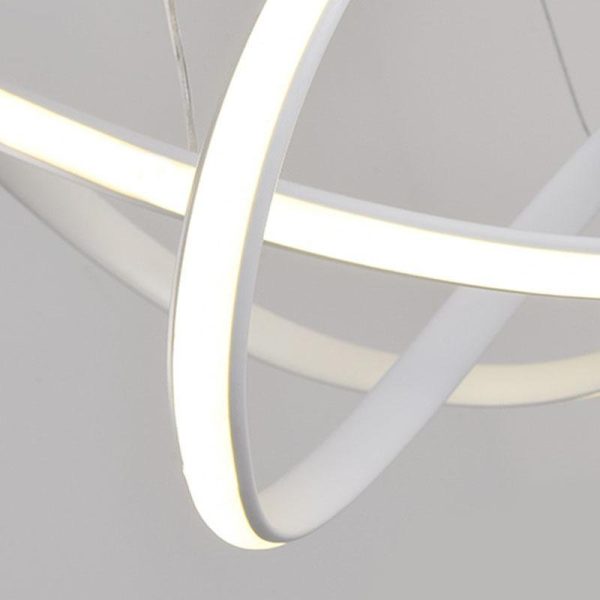 White Flush Mount Ceiling Light Cord Ribbon Adjustable Dimmable Light - Image 9