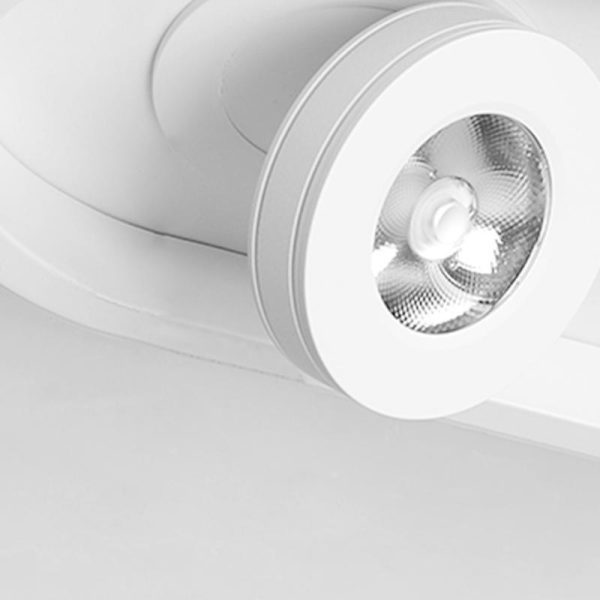Rectangular Strip Flush Mount Kitchen Lighting Ceiling Light with Adjustable 2 Spotlight - Image 9