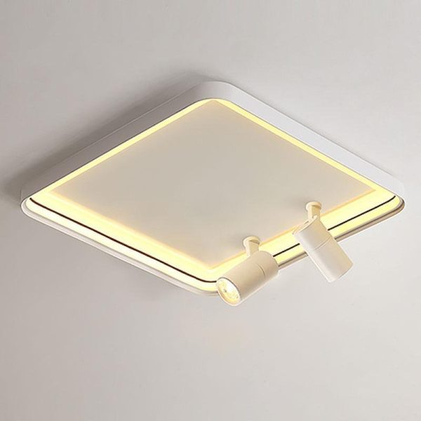 16'' Square Dimmable Flush Mount LED Lights with 2 Adjustable Spotlights Track Lights - Image 6
