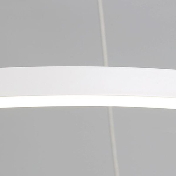 Heads Spotlight Circle Linear LED Chandelier Ceiling Lights with Remote Control - Image 9