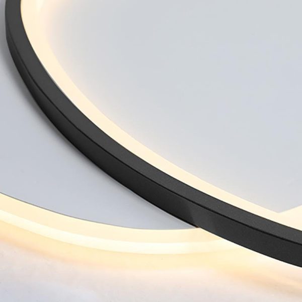 White Black Flush Mount Lights Unique Circle Iron Acrylic Lights - Image 7