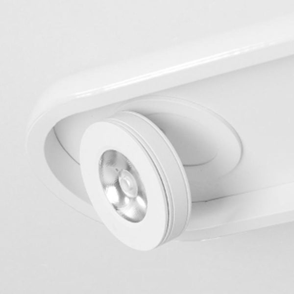 Rectangular Strip Flush Mount Kitchen Lighting Ceiling Light with Adjustable 2 Spotlight - Image 10