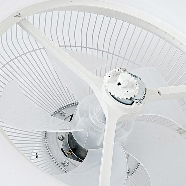 Goldish White Crown-Shaped Modern Bladeless Ceiling Fan with light and Remote - Image 10