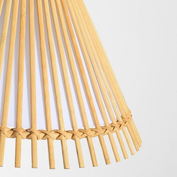 Decorative Long Pendant Light Bar Pendant Light With a Brisk Bamboo Shade - Image 8
