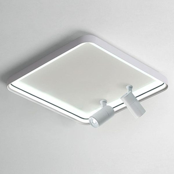 16'' Square Dimmable Flush Mount LED Lights with 2 Adjustable Spotlights Track Lights - Image 8