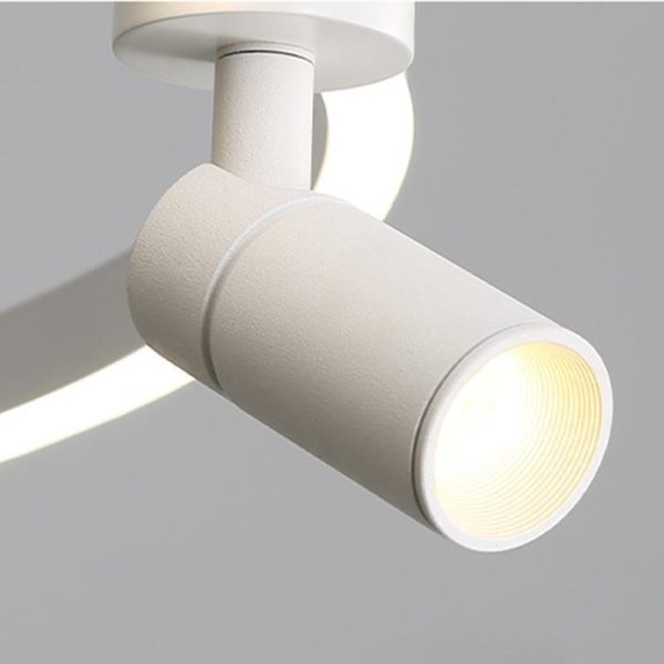 Heads Spotlight Circle Linear LED Chandelier Ceiling Lights with Remote Control - Image 8
