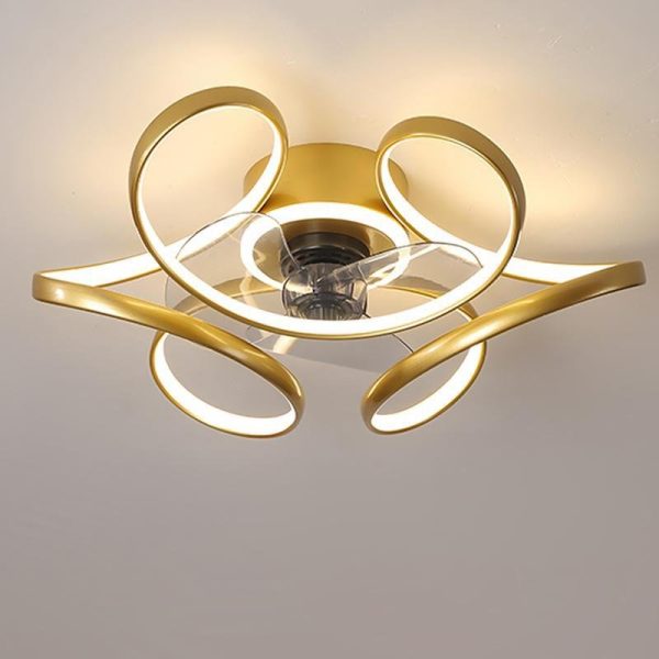 18" Flower Shaped Modern Ceiling Fans Light with Remote Chandelier with Fan - Image 14