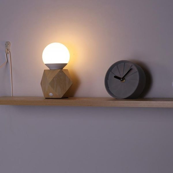 Handy Nordic Geometric Wooden Base Touch Mini Table Lamp - Image 8