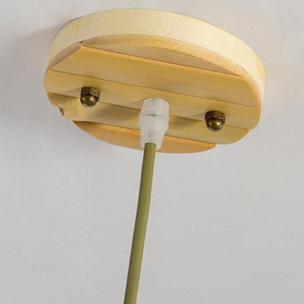 Decorative Long Pendant Light Bar Pendant Light With a Brisk Bamboo Shade - Image 9