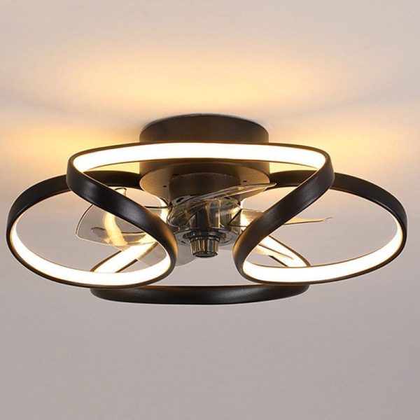 Flower LED Modern Flush Mount Ceiling Fan Lights with Remote Control - Image 4
