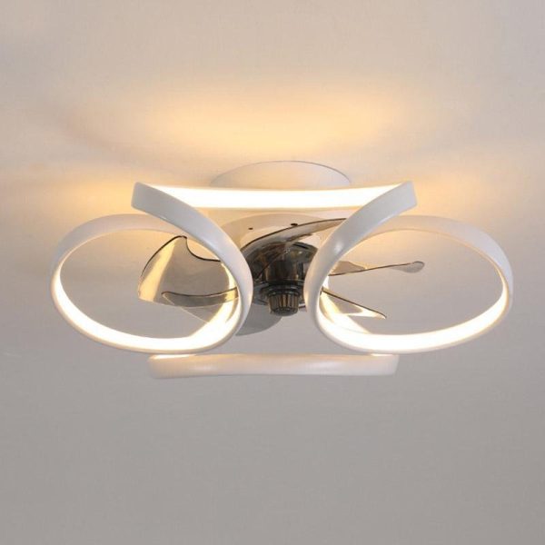 Flower LED Modern Flush Mount Ceiling Fan Lights with Remote Control - Image 6