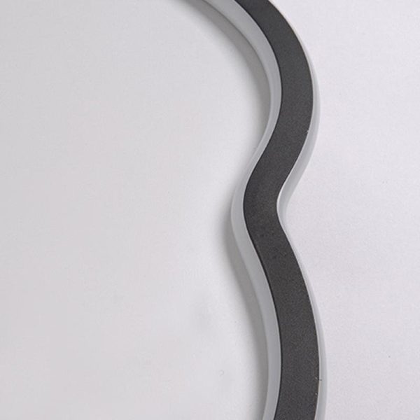 Could Shaped White Black Flush Mount Light for Restaurant Study Bedroom - Image 11